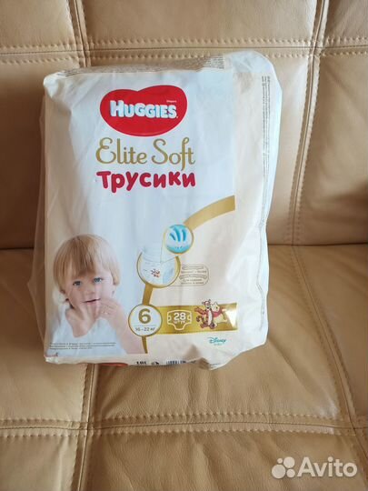 Подгузники-трусики детские huggies Elite Soft 6