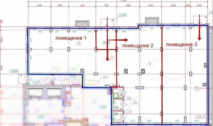 Торговая площадь 80-100 м²