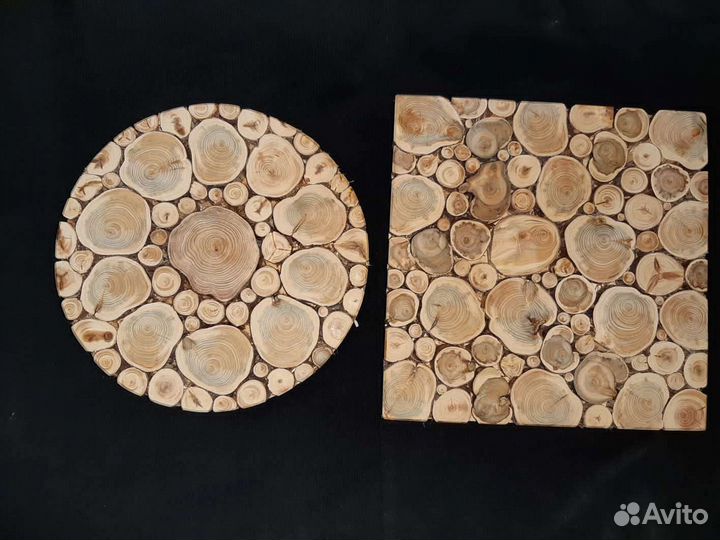 Подставка под горячее из можевельника