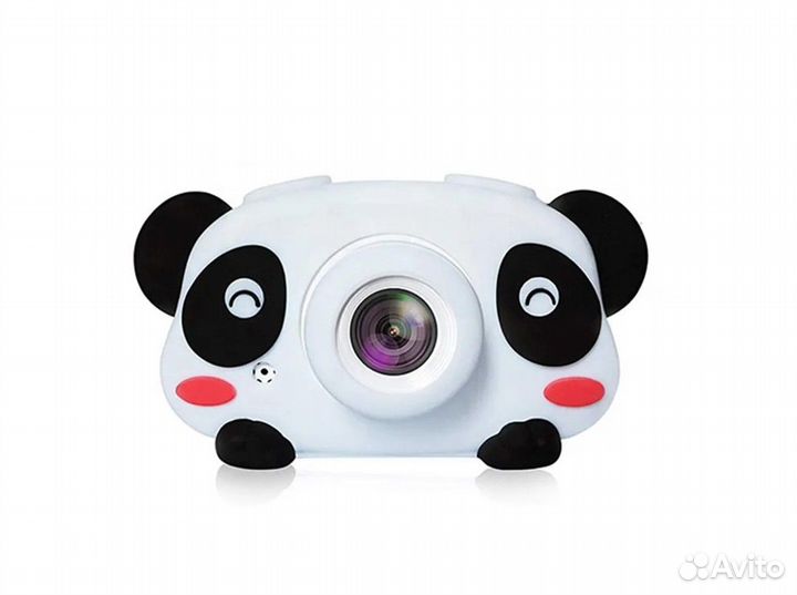 Детский цифровой фотоаппарат Kids Cam панда, белый