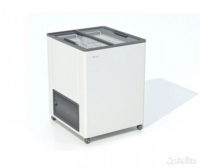 Ларь морозильный frostor F 180 С прямое стекло сер