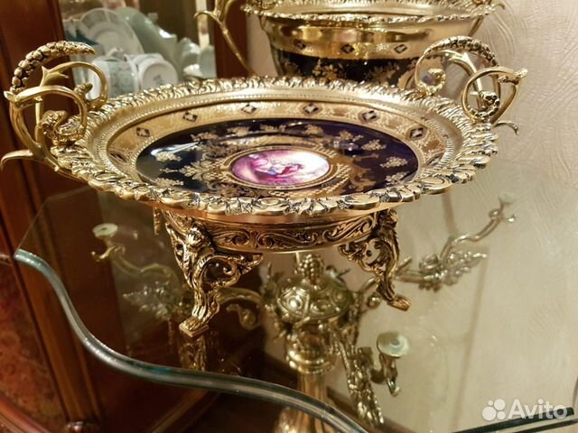 Ваза для фруктов Кобальт Бронза Новая