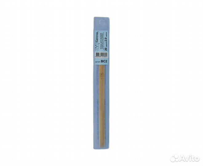 Спицы бамбуковые 5-ти комплектные Gamma d 2.0 мм 2