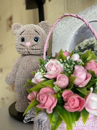 Плюшевый котик Тим (ручная работа )