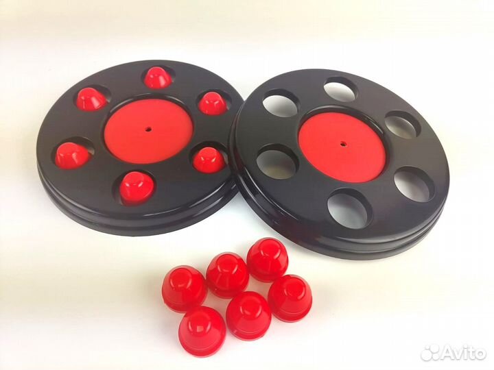 Колпаки на газель с красными колпачками