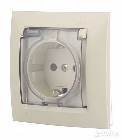 Розетка с рамкой 1590450-031 скрытая установка сло