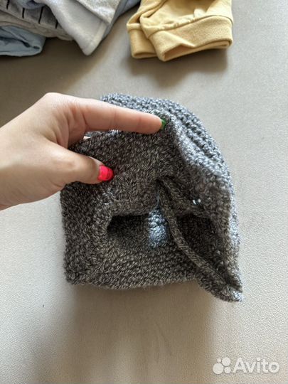 Теплый детский шлем шапка