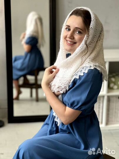 Оренбургский пуховый платок (паутинка)