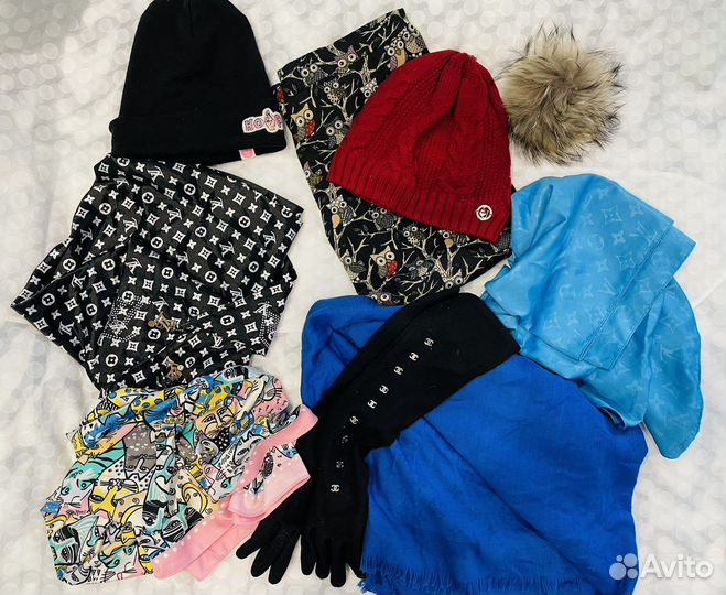 Платки,палантин,снуд,шапки, перчатки