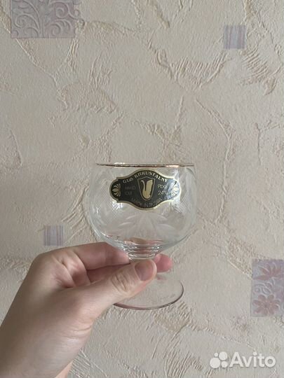 Набор стаканов гусь хрустальный