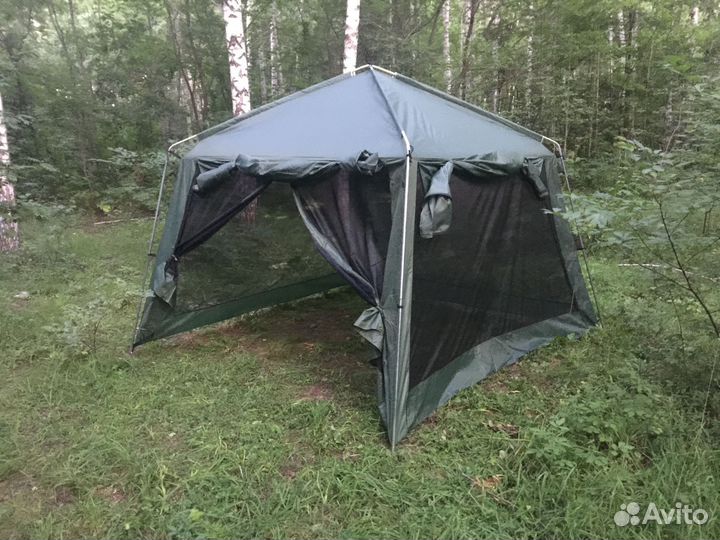 Беседка (шатер) с козырьком