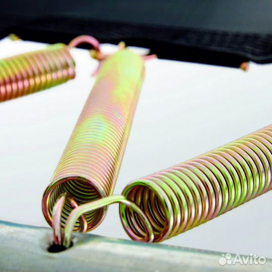 Батут 8ft 244см с лестницей в черном цвете