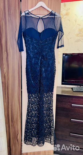 Синее вечернее платье, 42 размер