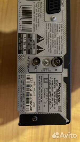 DVD CD плеер / рекордер Pioneer DVR 440 HK