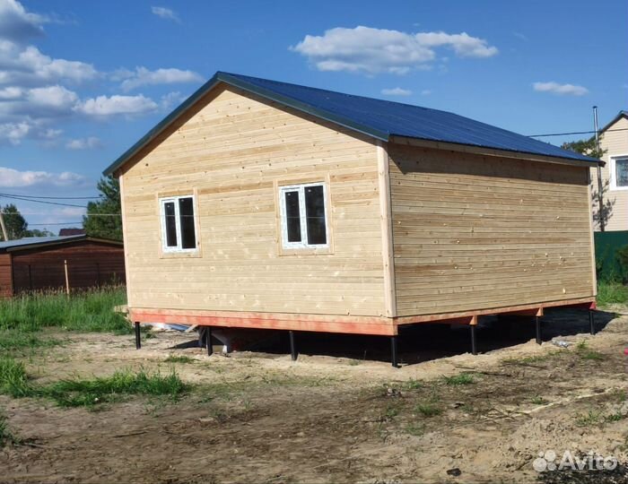 Каркасный дачный дом 6х6