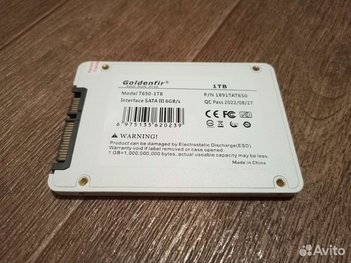 SSD/ссд диск Goldenfir 1tb новый
