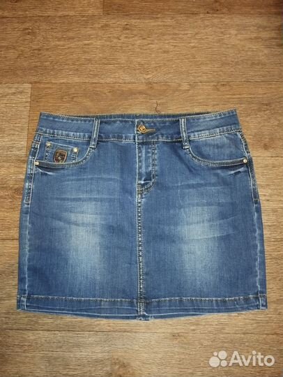 Джинсовая мини-юбка