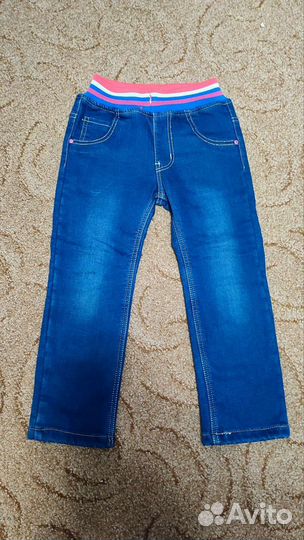 Джинсы для девочки утеплённые