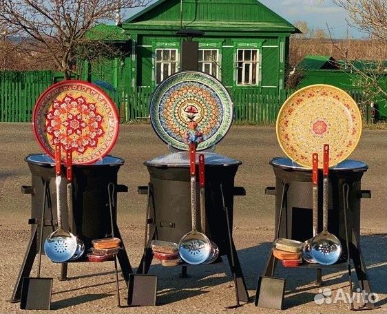 Комплект казан+печь, шумовка в подарок