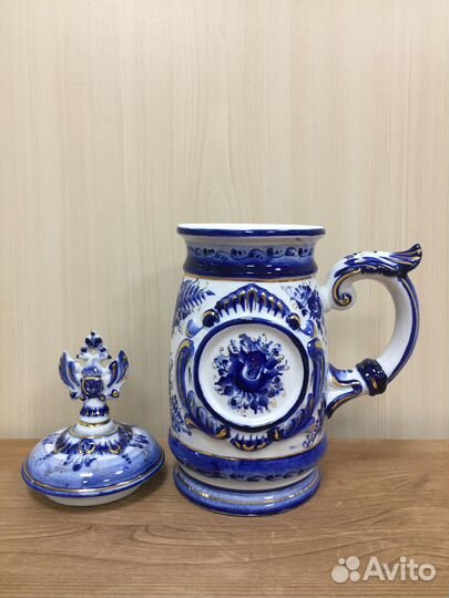 Гжель пивная Кружка орёл