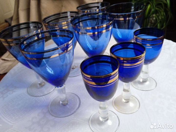 Фужеры с золотой полосой