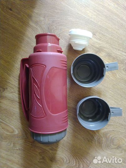 Термос 1л со стеклянной колбой