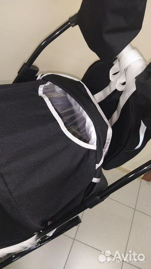 Новые санки коляска Pikate Arktik (чёрный)