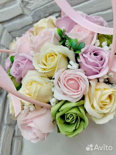 Мыльные букеты пенные розы