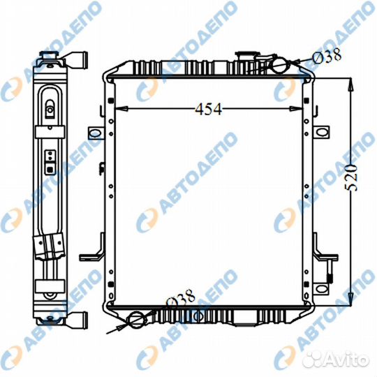 Радиатор охлаждения двигателя isuzu ELF исузу