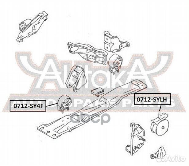 Подушка двигателя передняя 0712-SY4F asva