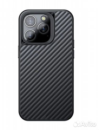 Чехол на iPhone 14 pro karbon