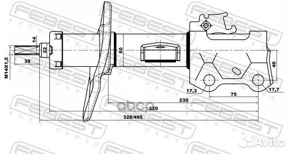 Амортизатор передний правый GAS.twin tube 01660