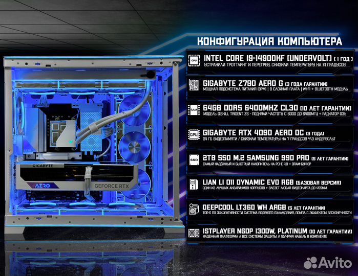 Игровой пк 14900K/ RTX 4090/ 64Gb DDR5 6400 MHz