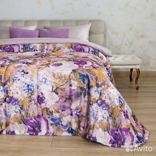 Покрывало рогожка Медина сирень новое