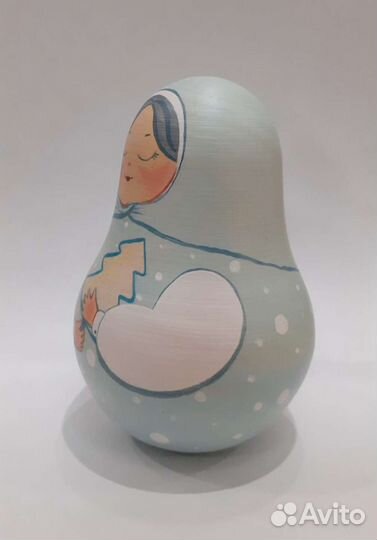 Неваляшка матрёшка 12см