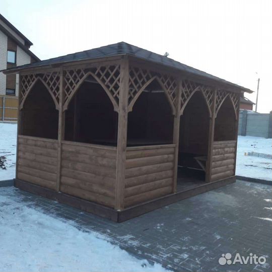 Беседка деревянная под ключ