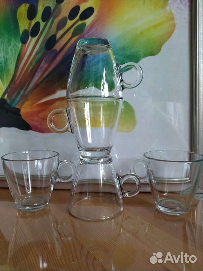 Кофейные чашки, стекло, Италия, 150 мл