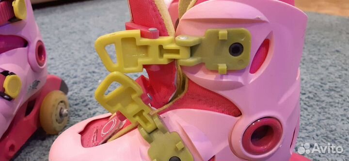 Детские роликовые коньки розовые