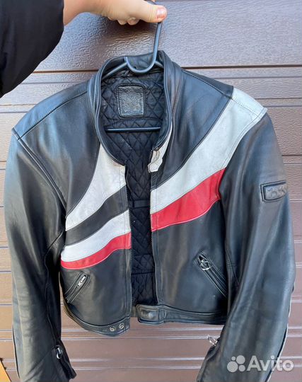 Кожаная мото куртка