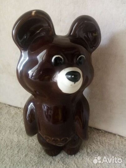 Мишка Олимпийский статуэтка фарфоровая