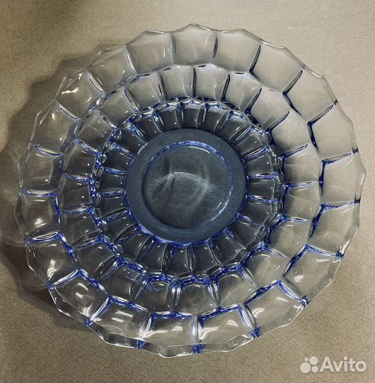 Цветное стекло СССР блюдо фруктовница посуда винта