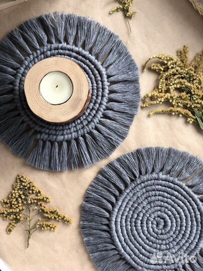 Подставка под горячее макраме