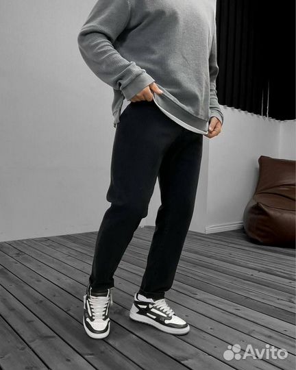 Джинсы банан черные