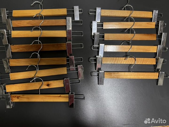 Плечики вешалки с зажимами для одежды, брюк и юбок