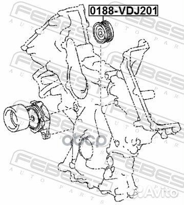 Ролик обводной toyota land cruiser URJ202,UZJ20