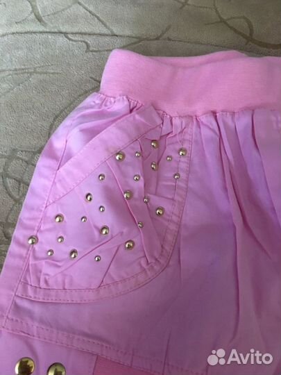 Шорты новые, юбочка, хлопок, 3-4 года