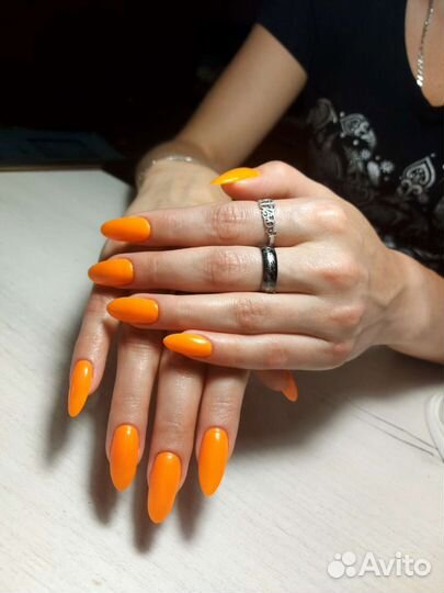 Нарашивание.Маникюр с покрытием.Педикюр