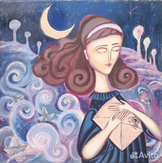 Картина с девушкой