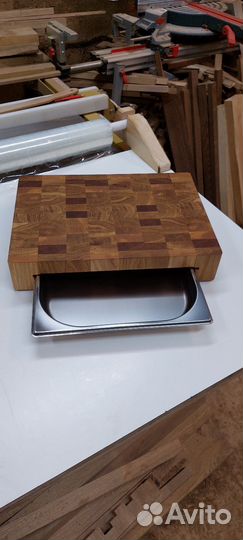 Торцевая разделочная доска с гастроемкостью