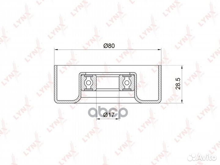 Ролик натяжной приводного ремня PB5010 lynxauto